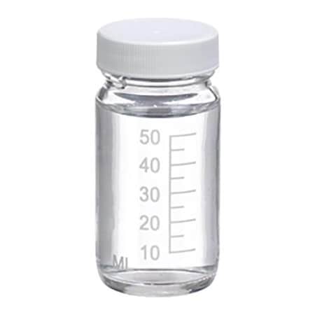 Cp Lab Safety. Wheaton 2 oz Graduated Glass Volumetric Bottles, PTFE Lined PP Caps, Case of 48 W216972